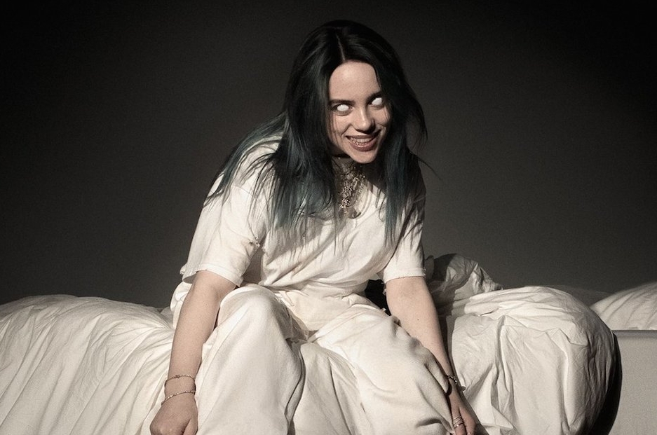 Billie Eilish с белыми глазами